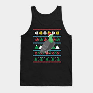 Ugly Christmas Pigeon Tank Top